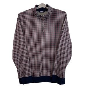 Men's Lands End Cotton Sweater 1/4 Zipper Mock Neck Size XL